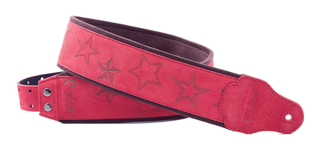 Right On Straps JAZZ Stars Red Guitar Strap