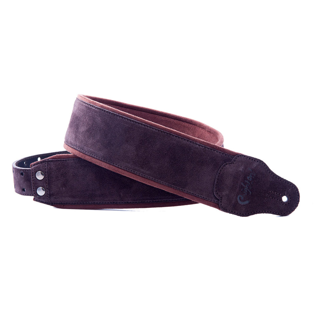 Right On Straps JAZZ Suede Brown Guitar Strap