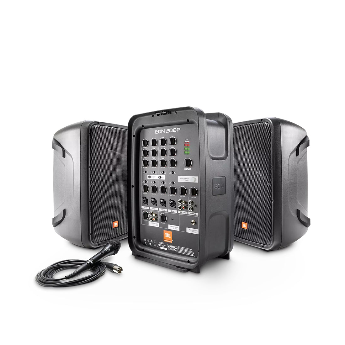 JBL JBL-EON208P JBL EON208P Portable 8 Inch 2-Way PA System with Powered Speaker 8-Channel and Bluetooth