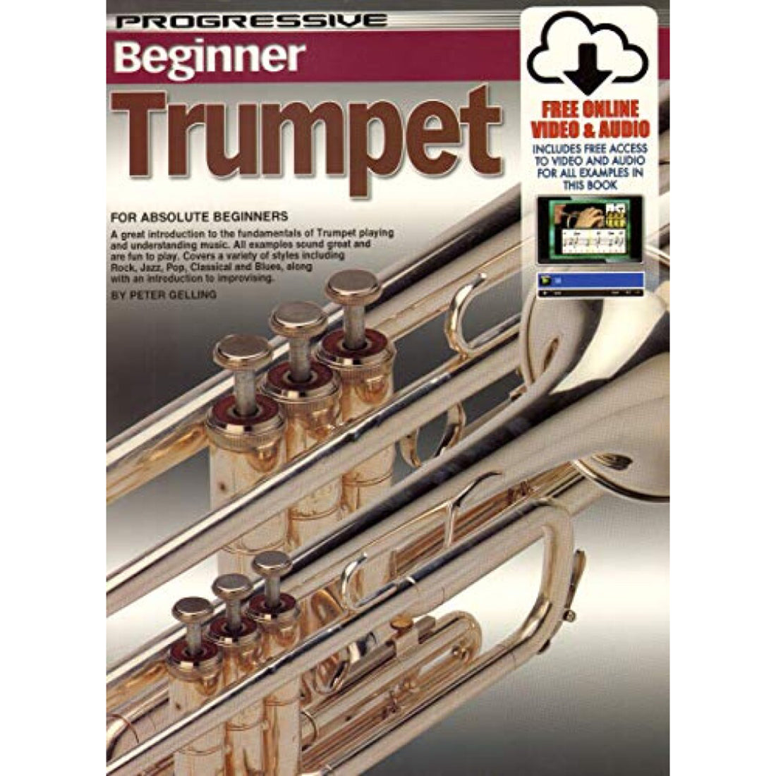 Progressive Beginner Trumpet CDDVD Book