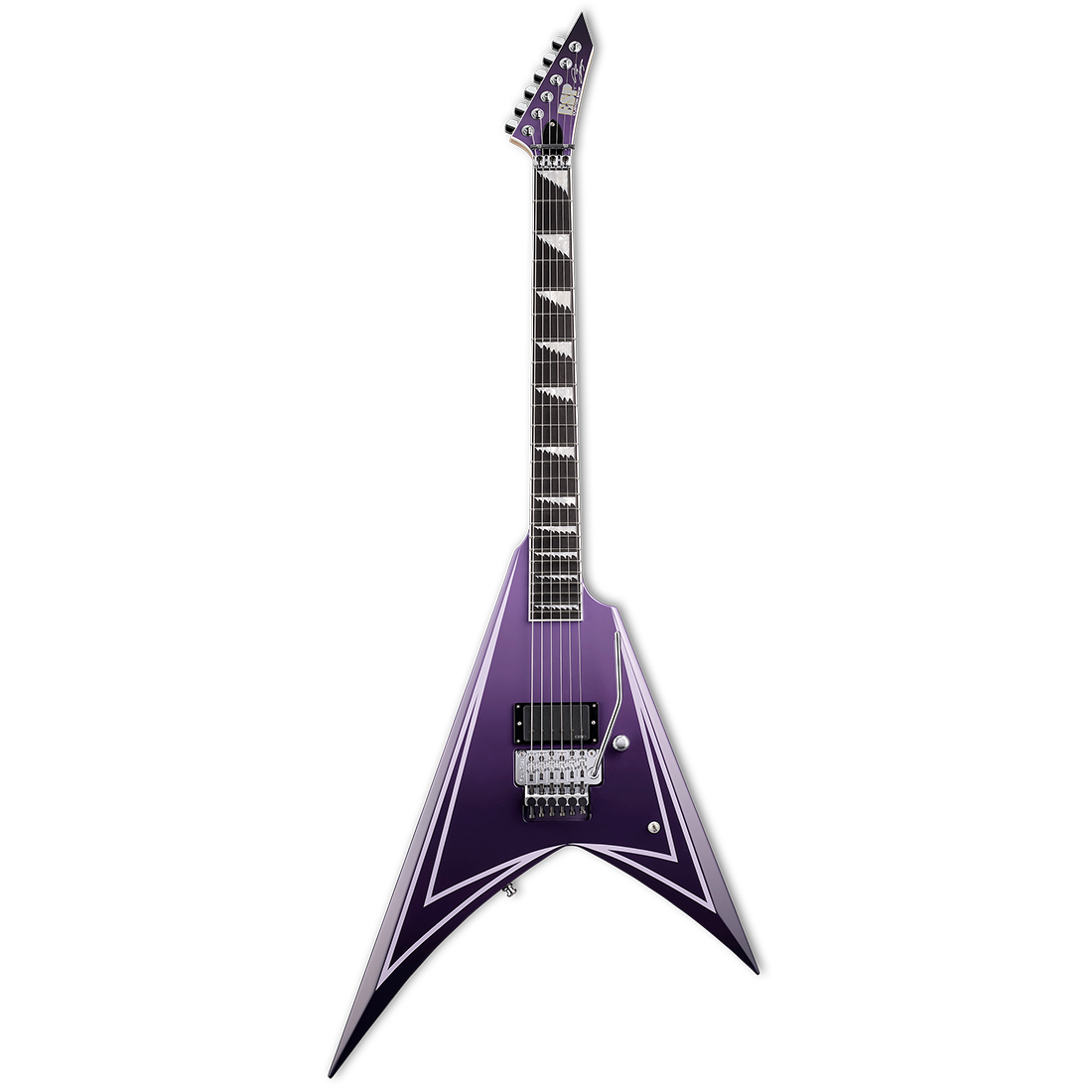 ESP/LTD LALEXI-HEXED Alexi Laiho Signature Purple Fade Electric Guitar with Pinstripes