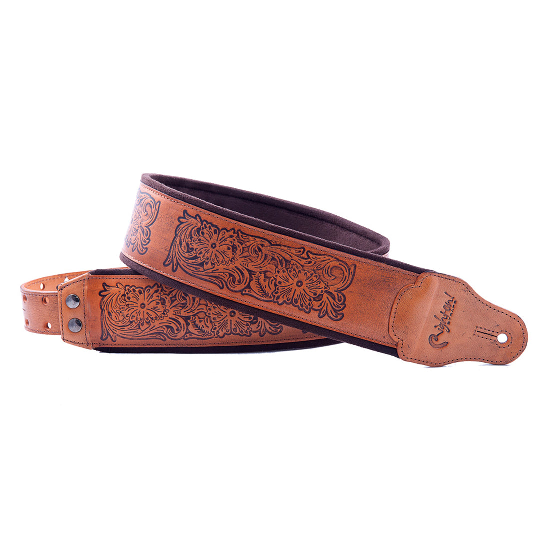 Right On Straps LEATHERCRAFT Charro Woody Guitar Strap