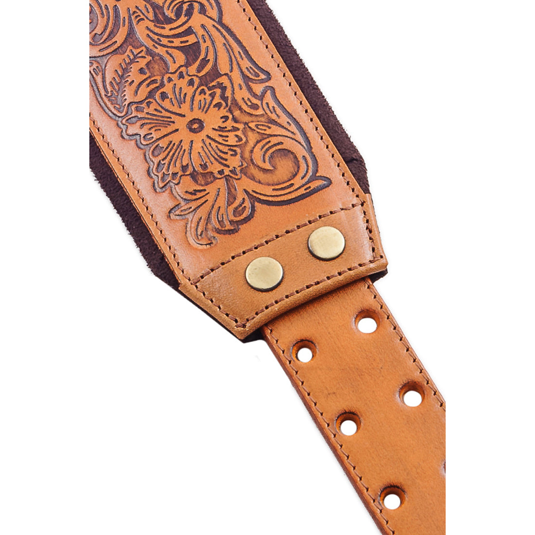 Right On Straps LEATHERCRAFT Charro Woody Guitar Strap