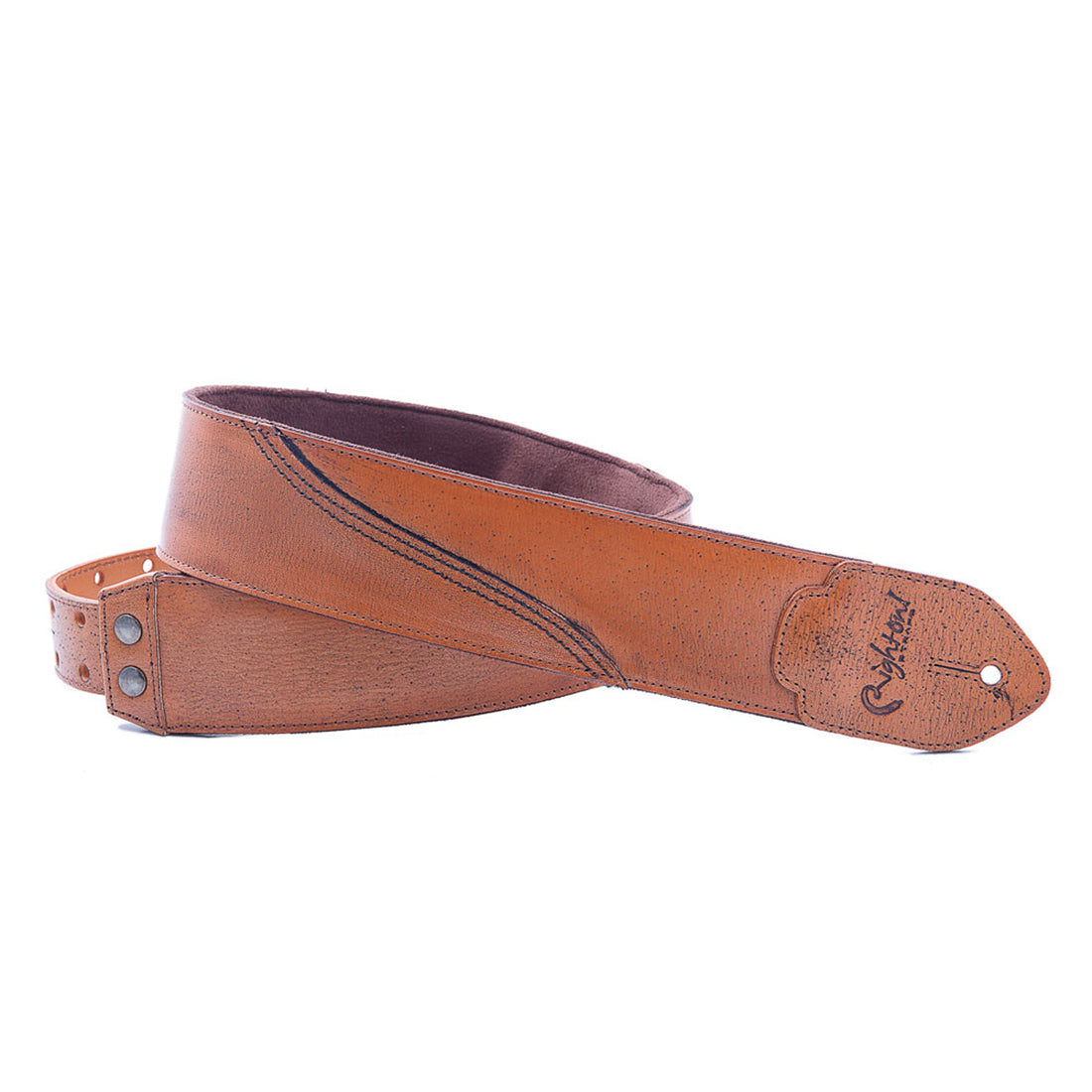 Right On Straps LEATHERCRAFT Freckled Woody Guitar Strap