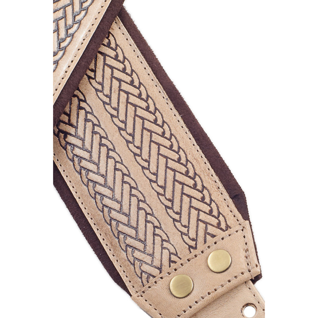 Right On Straps LEATHERCRAFT Tress Beige Guitar Strap