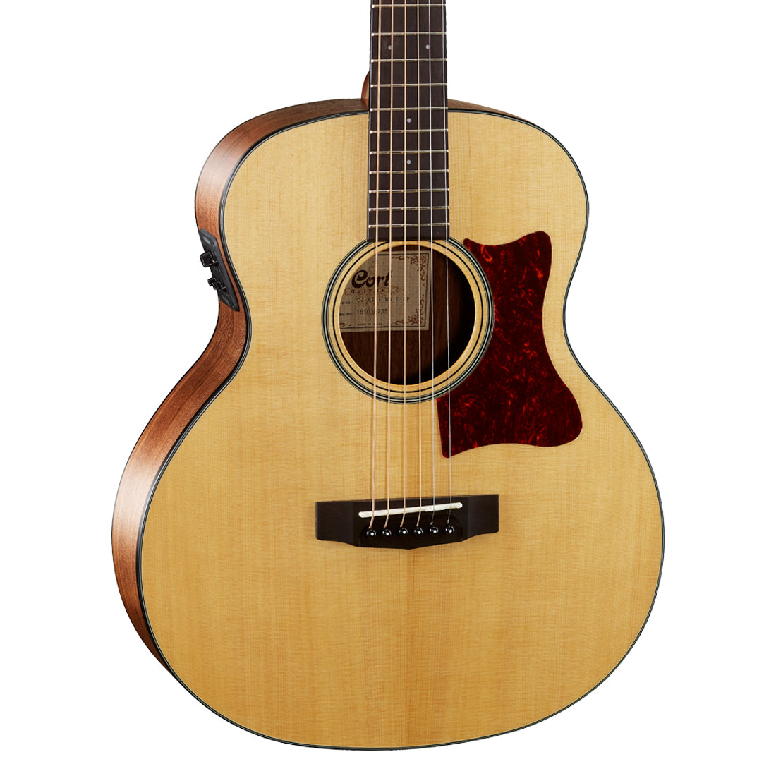 Cort Little CJ Walnut 3/4 Size Jumpo Open Pore Acoustic Guitar with Pickup and Gig Bag Guitar