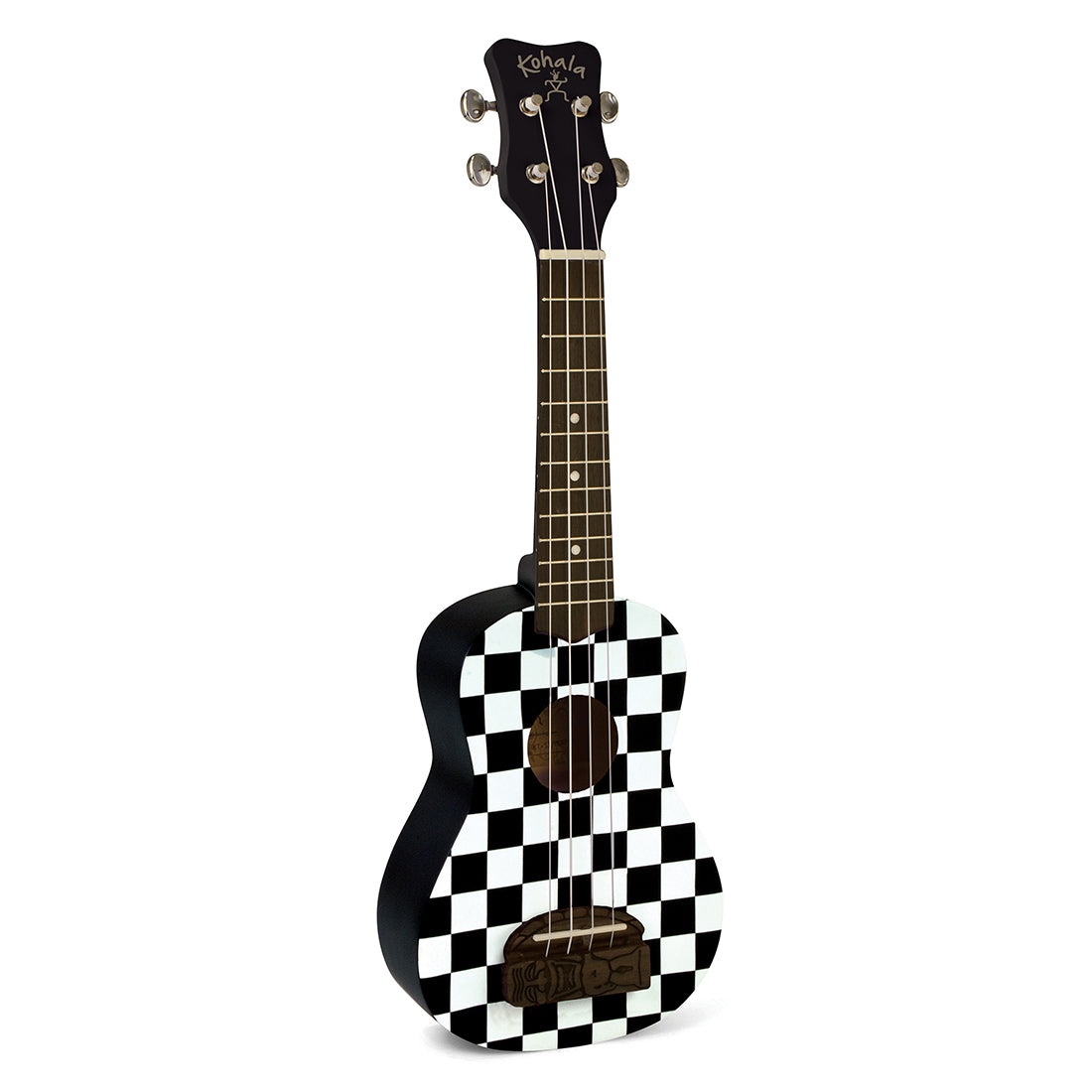 Kohala Tiki Concert Uke Checker BR