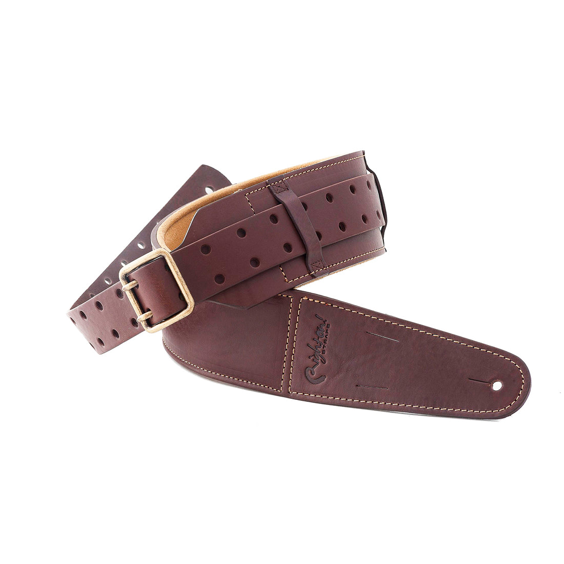 Right On Straps MAGIC Backbeat Brown Guitar Strap