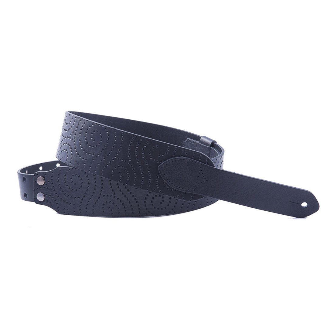 Right On Straps MAGIC60 Pierced Black Guitar Strap