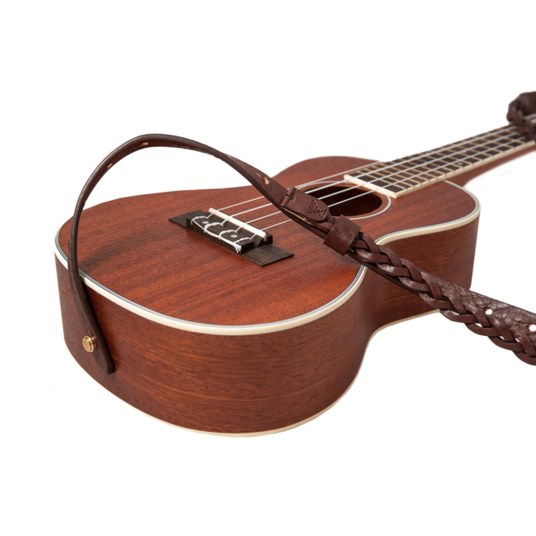 Right On Straps UKE-MANDOLINE Plait BrownStrap