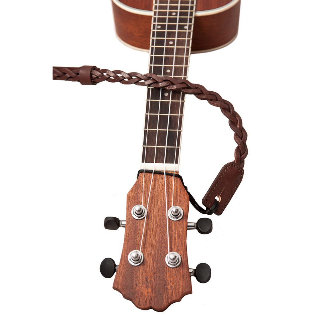 Right On Straps UKE-MANDOLINE Plait BrownStrap