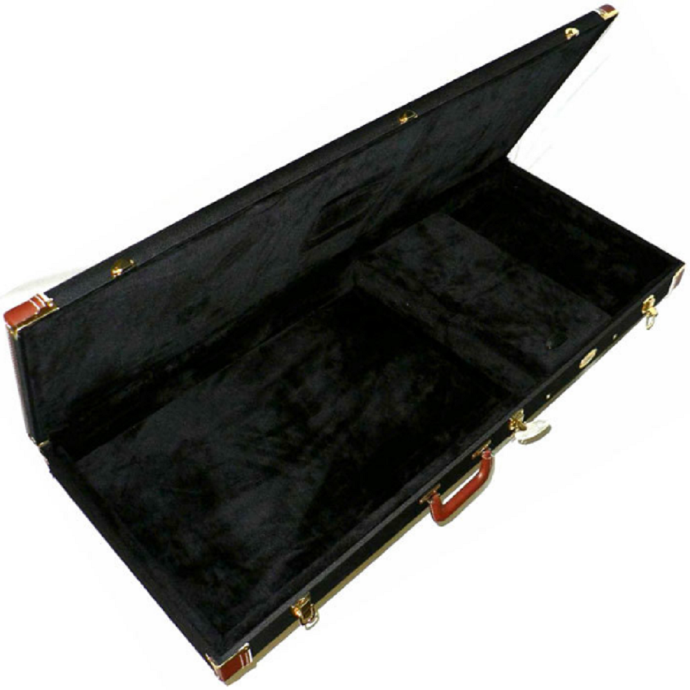 MBT MBTBEASTBASS Wooden BC Rich Beast Bass Guitar Case in Black/Brown