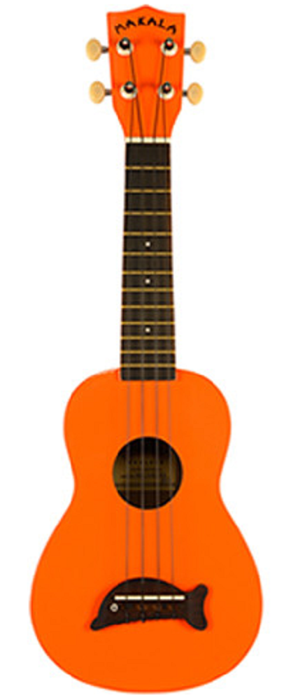 Makala Dolphin Bridge Orange Gloss Soprano Ukulele