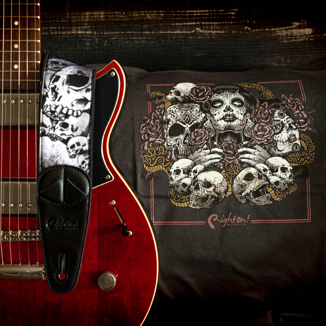 Right On Straps MOJO Deaths Touch Unic Guitar Strap