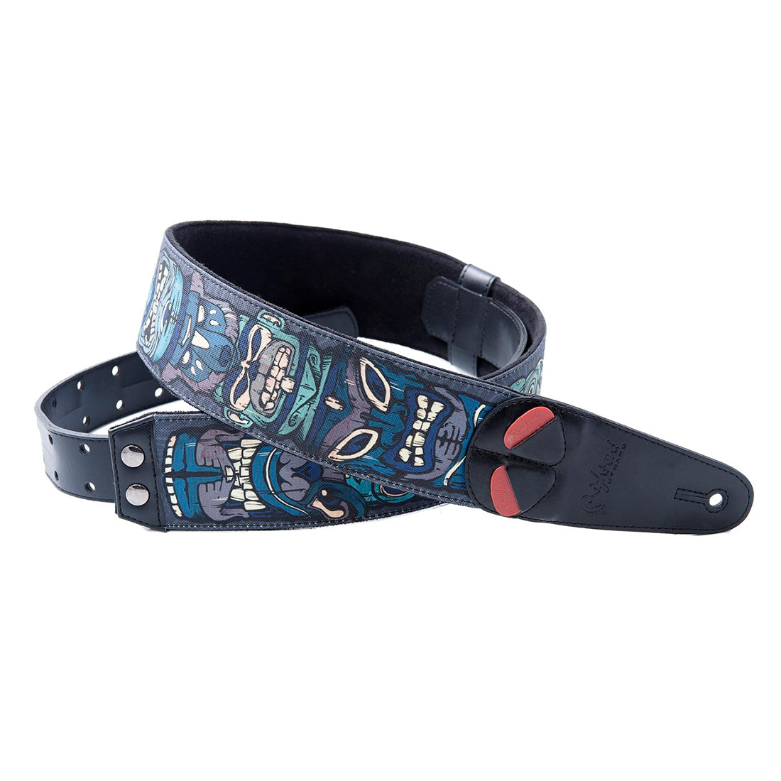 Right On Straps MOJO Tiki Blue Guitar Strap