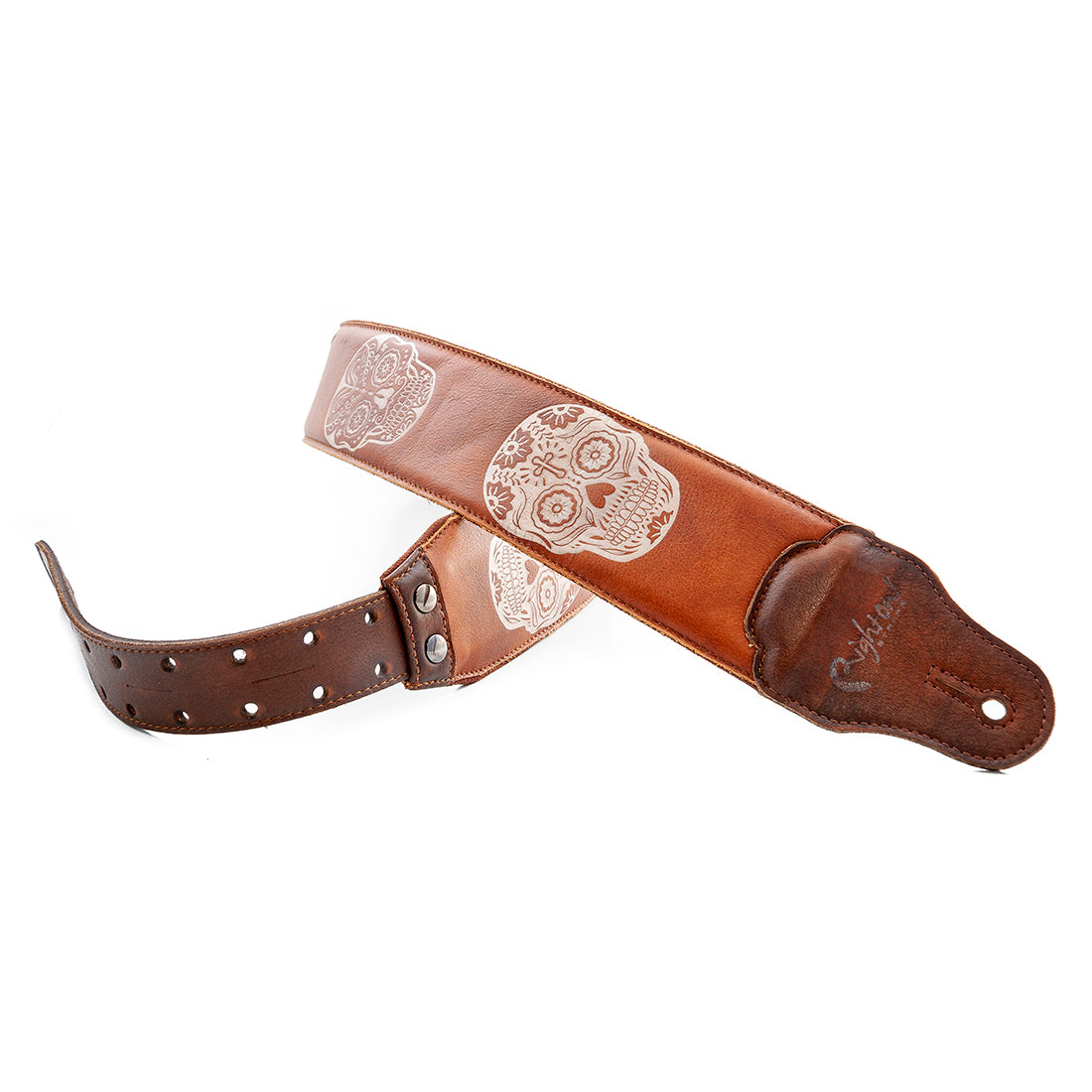 Right On Straps LEATHERCRAFT Sugar Woody Guitar Strap