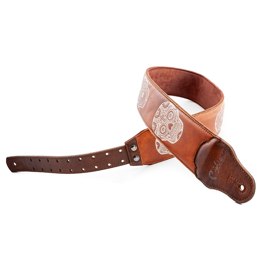 Right On Straps LEATHERCRAFT Sugar Woody Guitar Strap