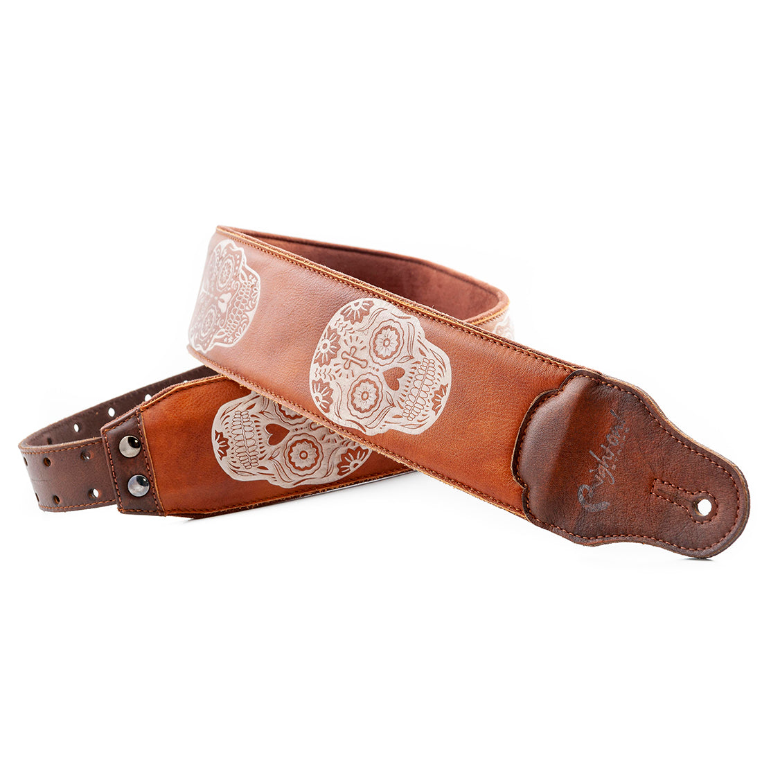 Right On Straps LEATHERCRAFT Sugar Woody Guitar Strap