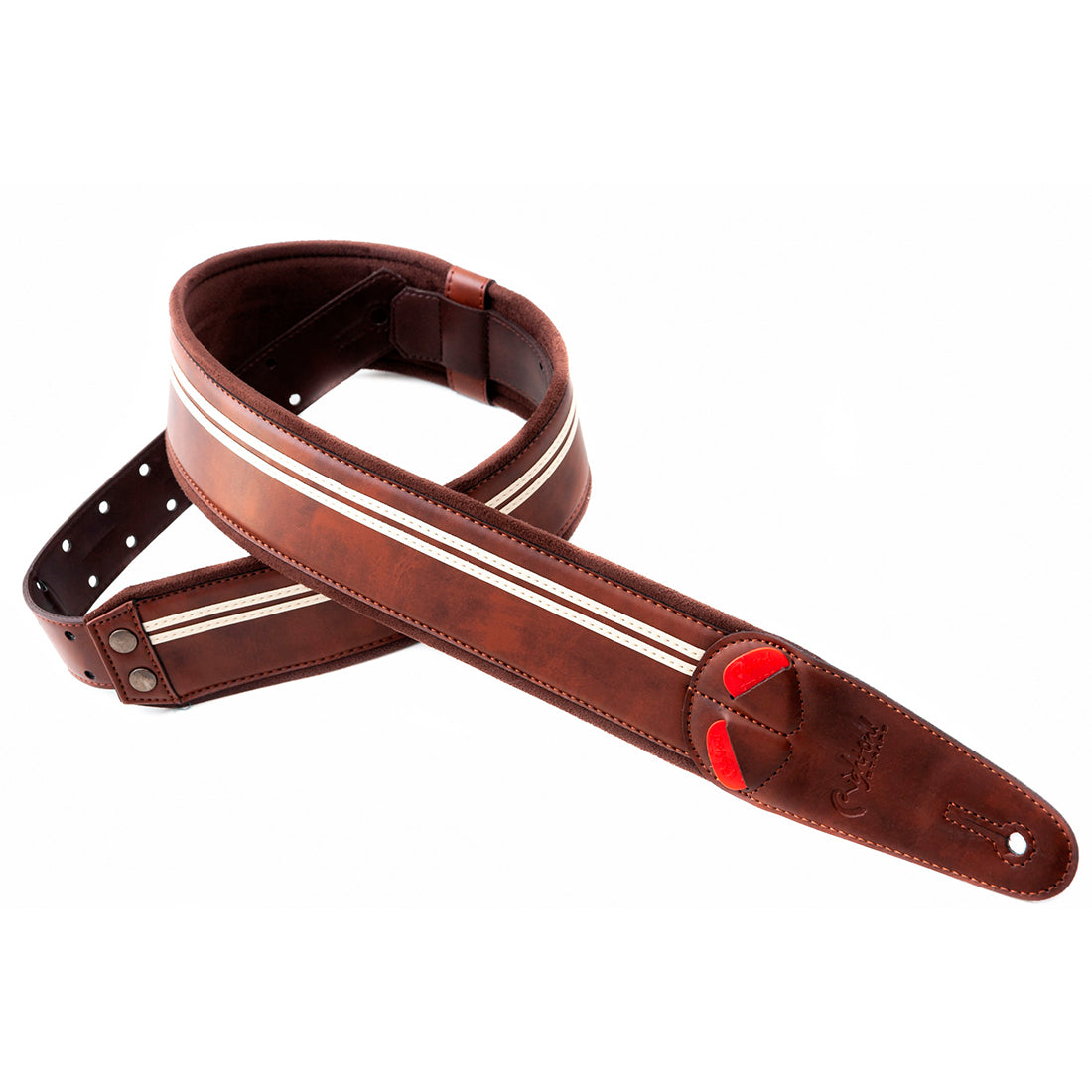 Right On Straps MOJO Race Brown Guitar Strap