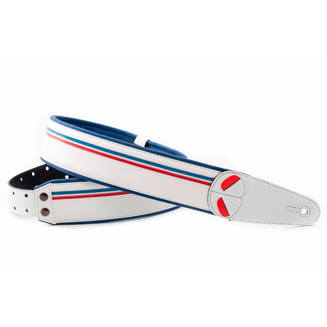 Right On Straps MOJO Race White Guitar Strap