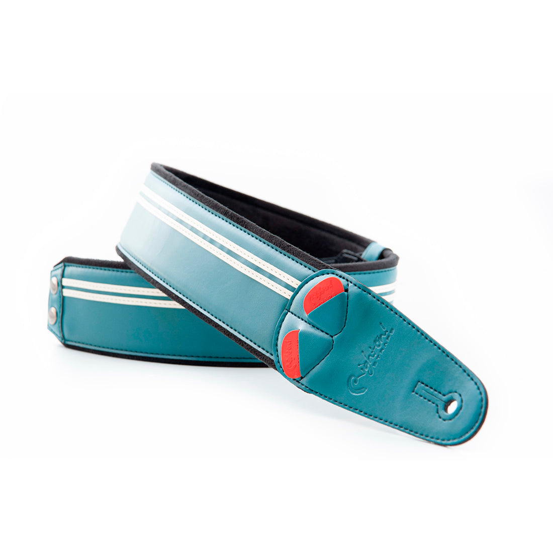 Right On! Straps MOJO Race Teal Guitar Strap