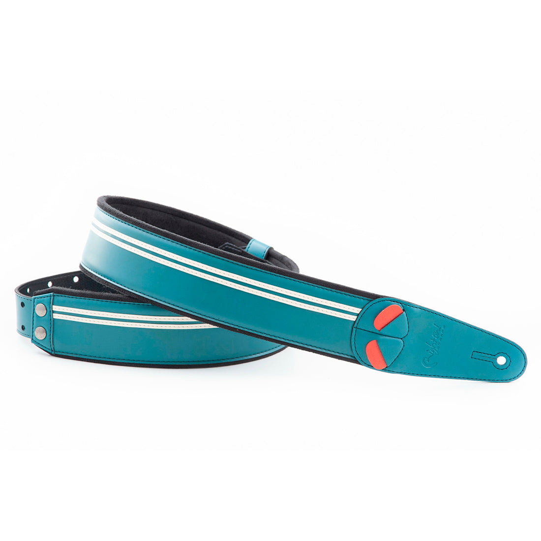 Right On! Straps MOJO Race Teal Guitar Strap