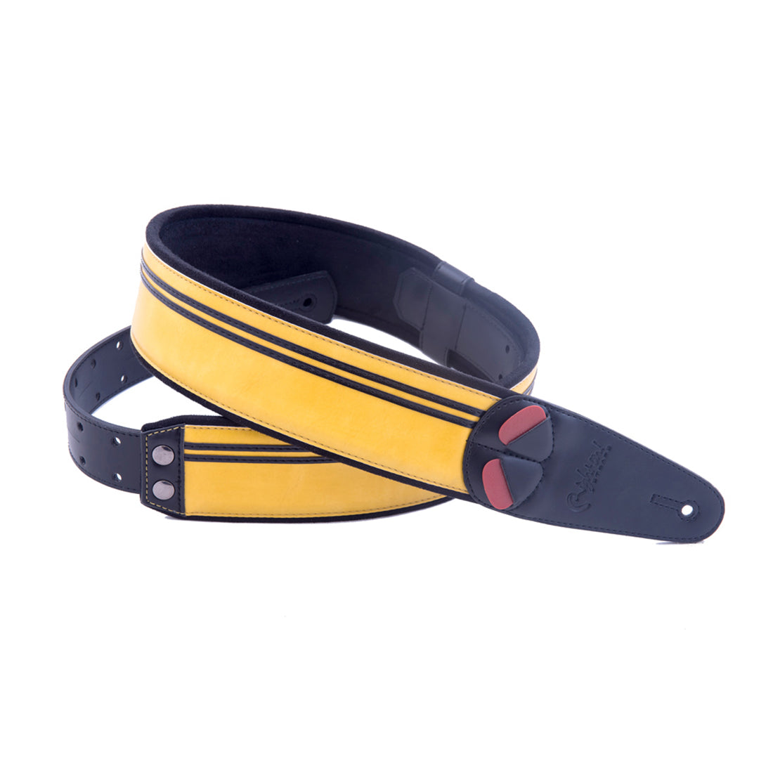 Right On Straps MOJO Race Yellow Guitar Strap