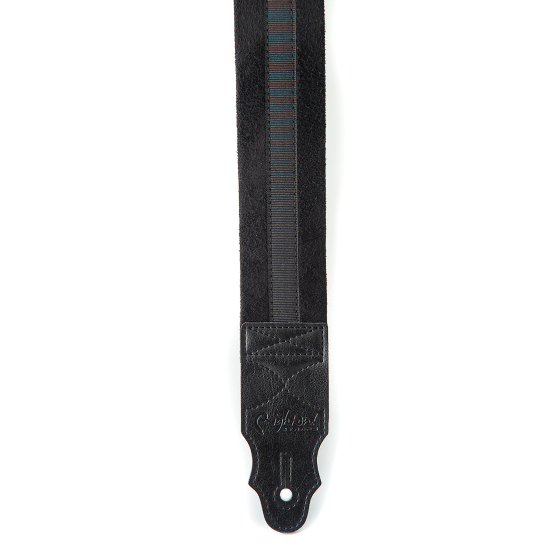 Right On! Straps STANDARD PLUS Plain Black Guitar Strap