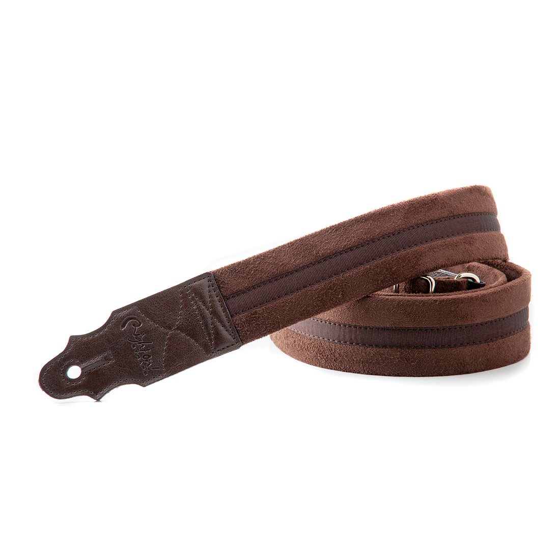 Right On Straps STANDARD PLUS Plain Brown Guitar Strap