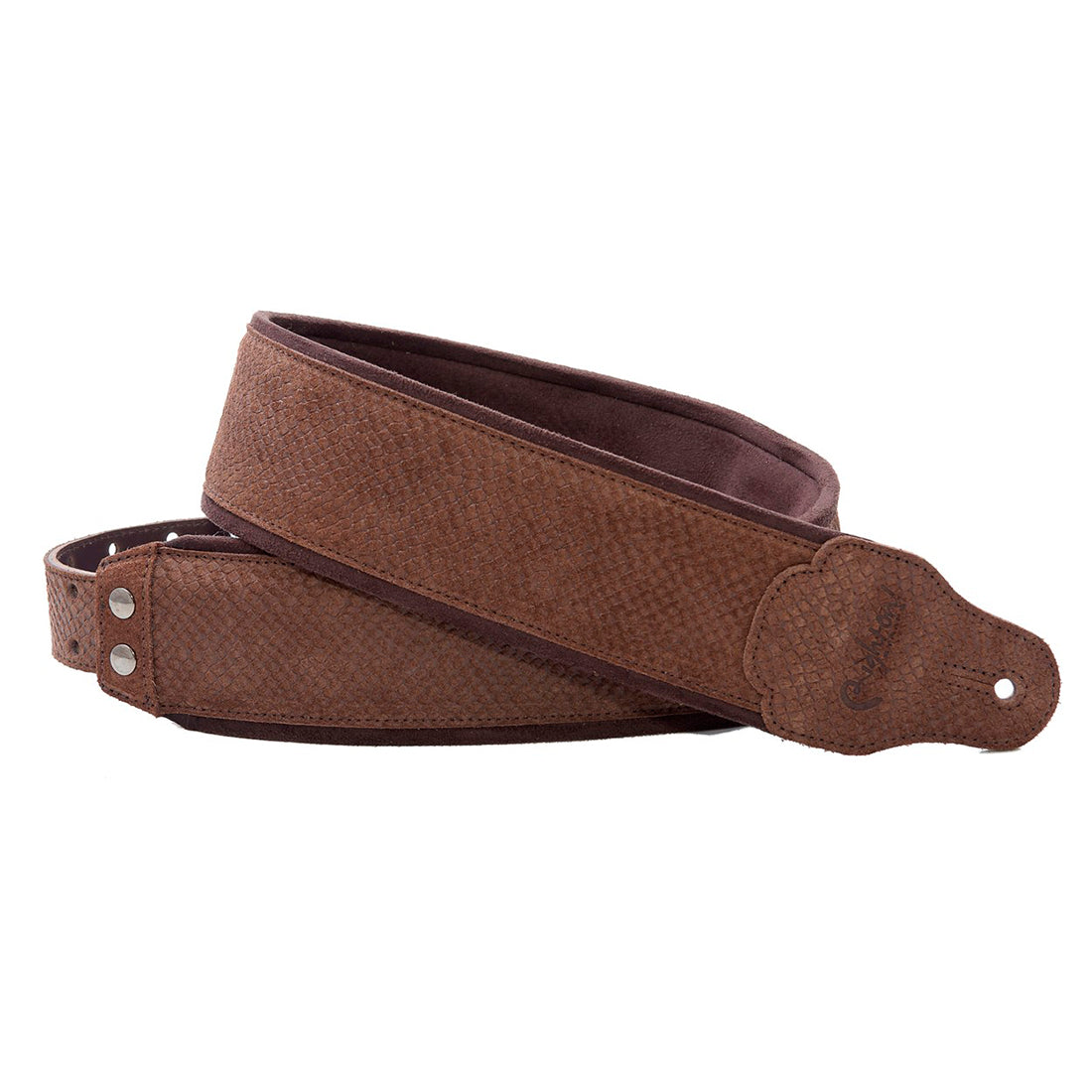 Right On Straps JAZZ Reptile Brown Guitar Strap