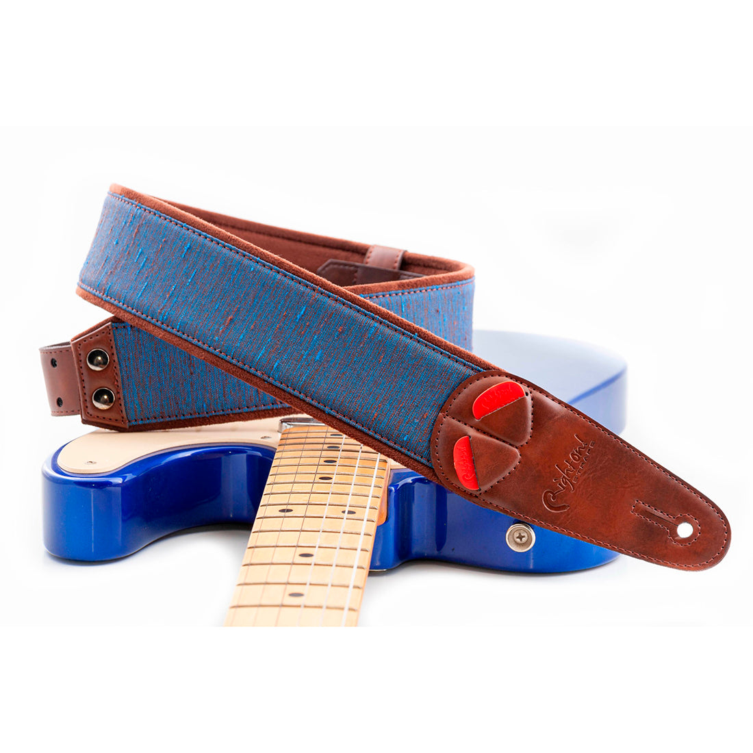 Right On Straps MOJO Boxeo Blue Guitar Strap