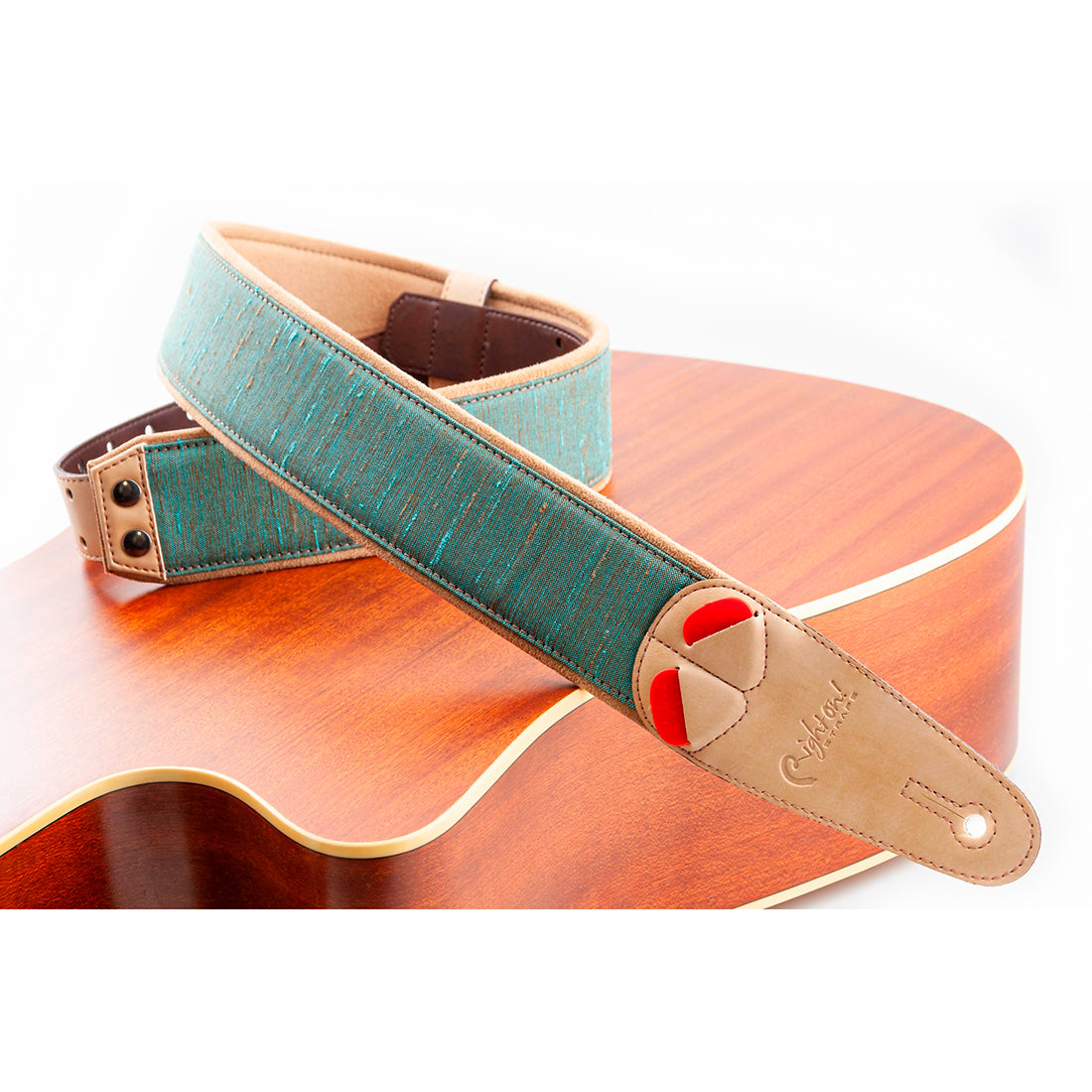 Right On Straps MOJO Boxeo Teal Guitar Strap