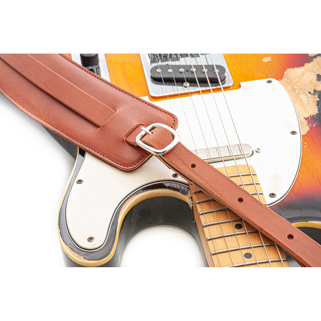 Right On Straps LEATHERCRAFT Slim Woody Guitar Strap