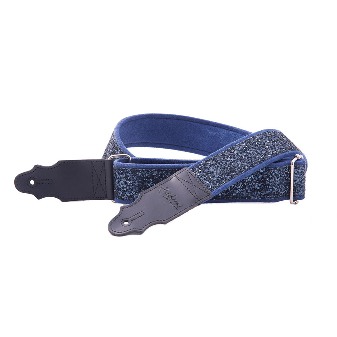 Right On Straps STANDARD PLUS Glitter Blue Guitar Strap