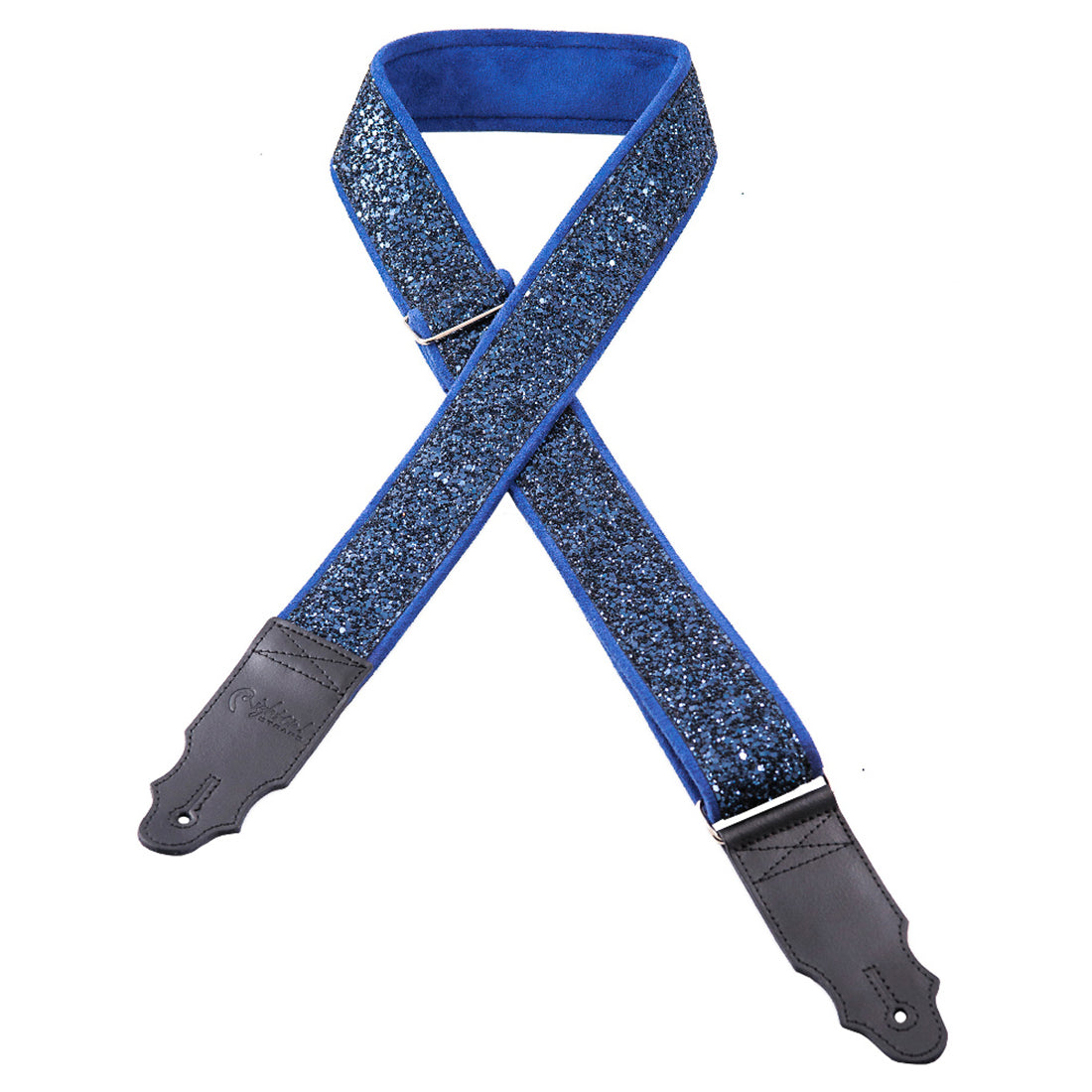 Right On Straps STANDARD PLUS Glitter Blue Guitar Strap