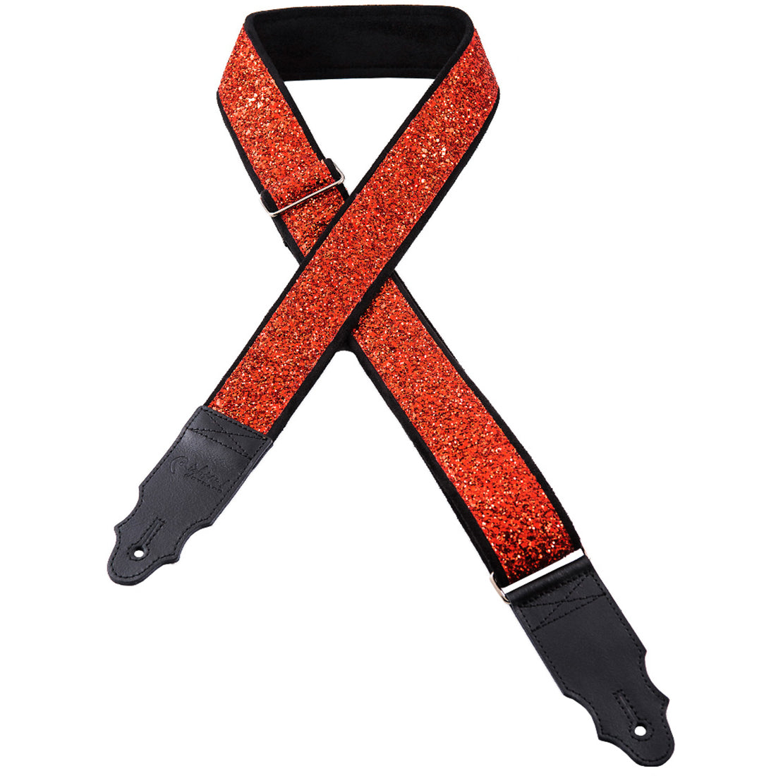 Right On Straps STANDARD PLUS Glitter Red Guitar Strap