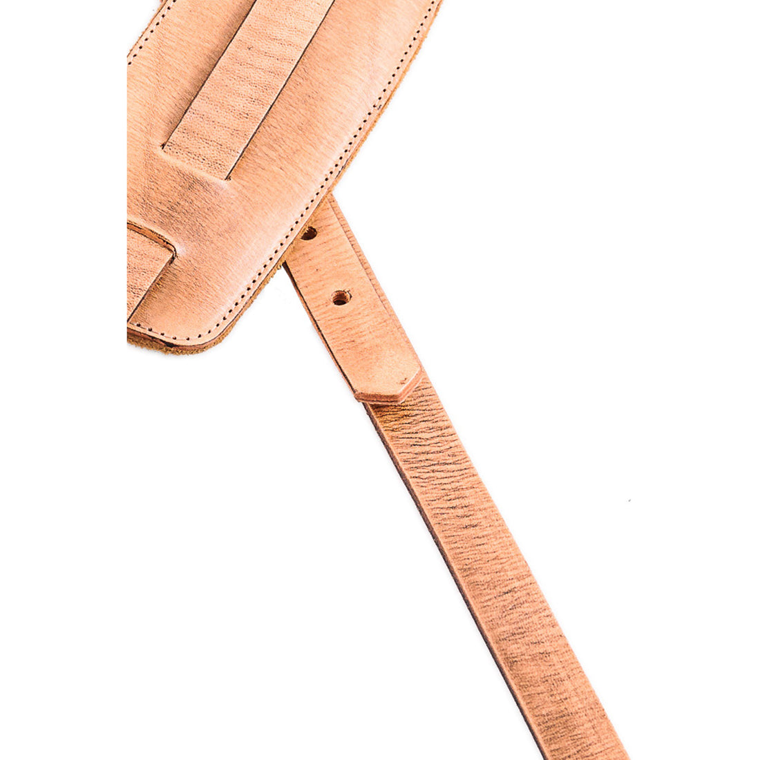 Right On Straps LEATHERCRAFT Slim Beige Guitar Strap