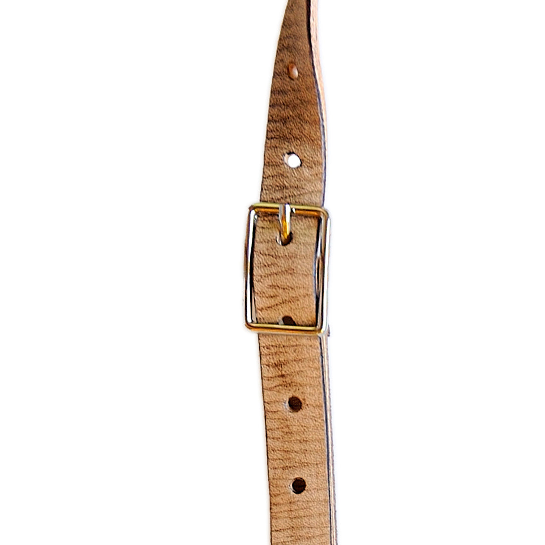 Right On Straps LEATHERCRAFT Slim Beige Guitar Strap