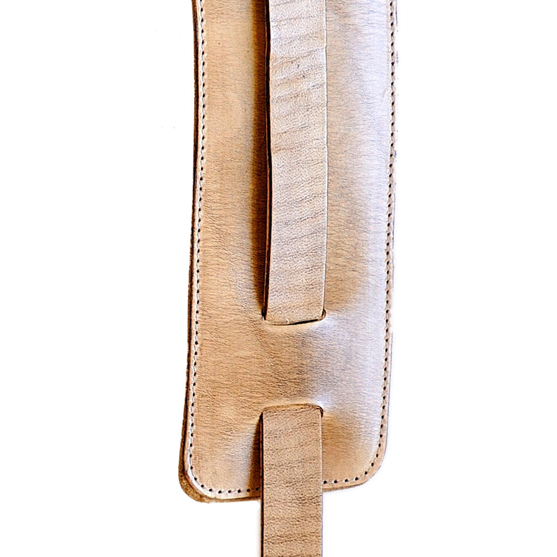 Right On Straps LEATHERCRAFT Slim Beige Guitar Strap