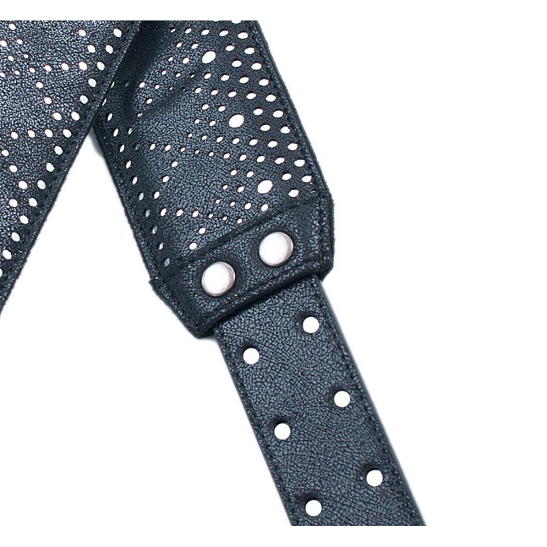 Right On Straps SPARKS Round Black Guitar Strap