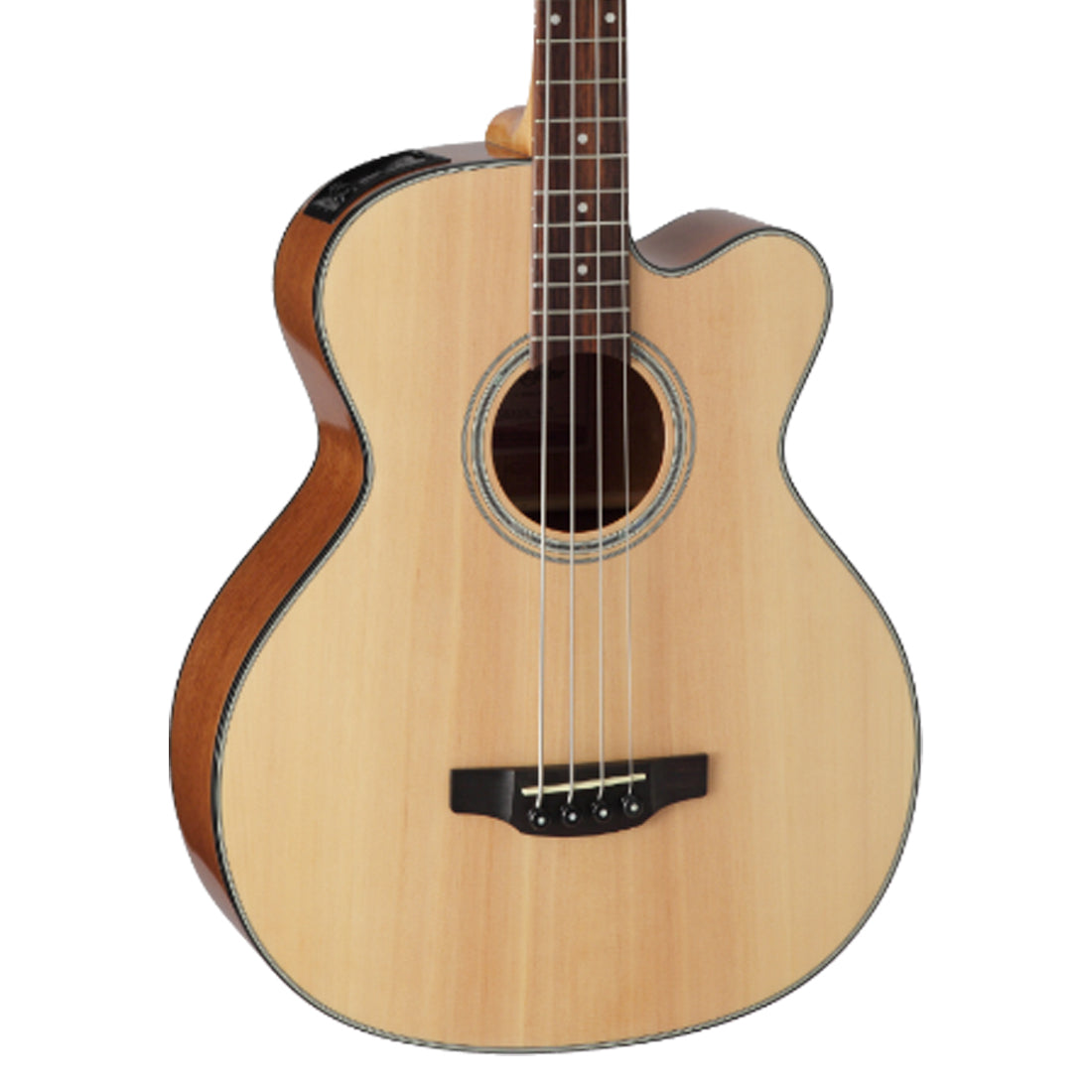 Takamine GB30 Series Acoustic Electric Bass Guitar with Cutaway in Natural Finish