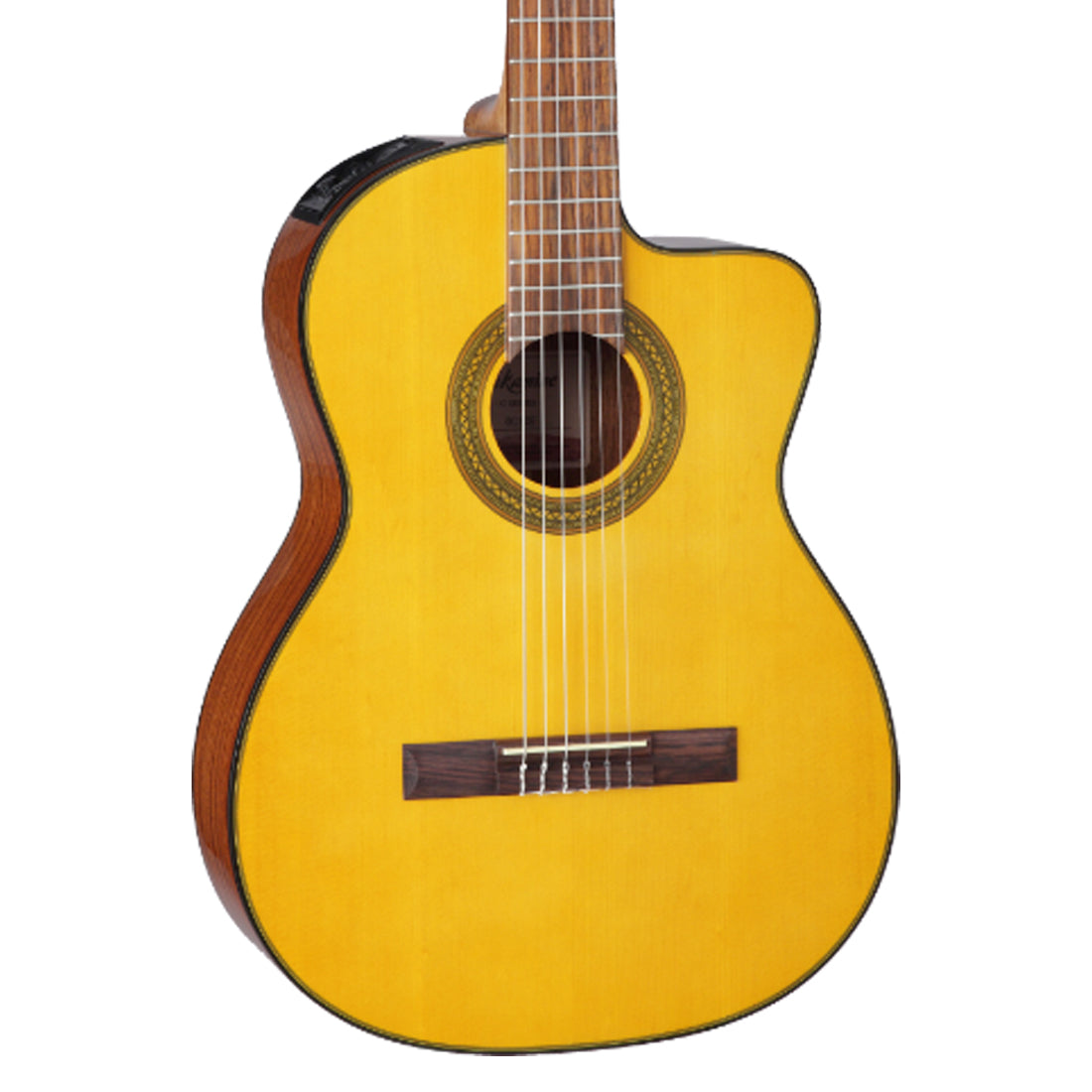 Takamine GC1 Series Acoustic Electric Classical Guitar with Cutaway in Natural Gloss Finish