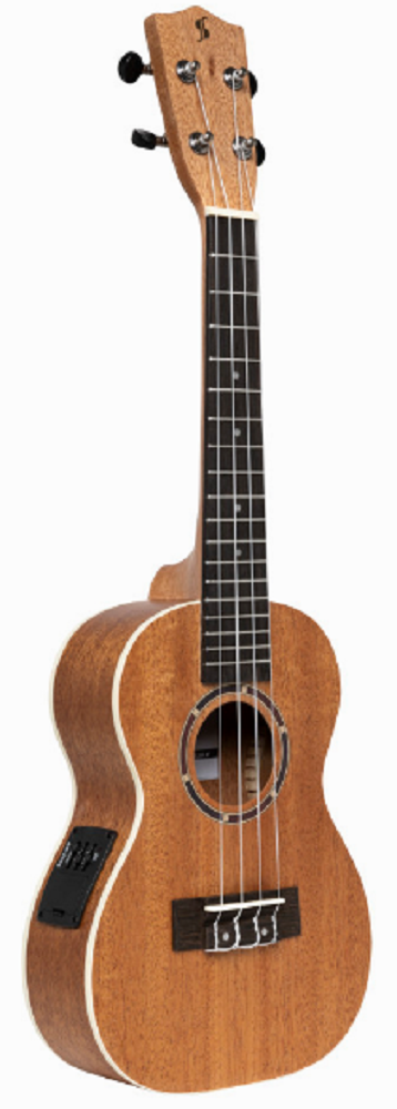 Stagg Concert Mahogany Ukulele with Pickup and Bag