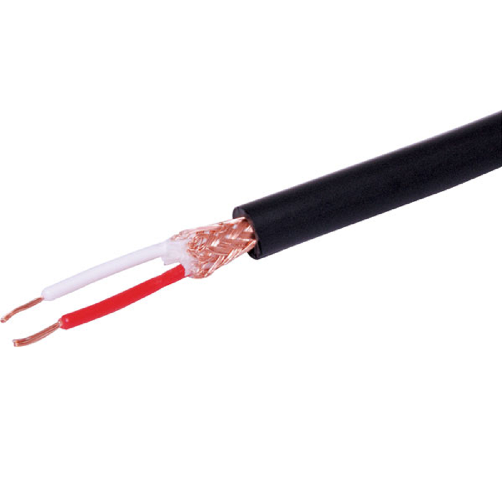 2 Core Black Heavy Duty Microphone Cable (per metre)