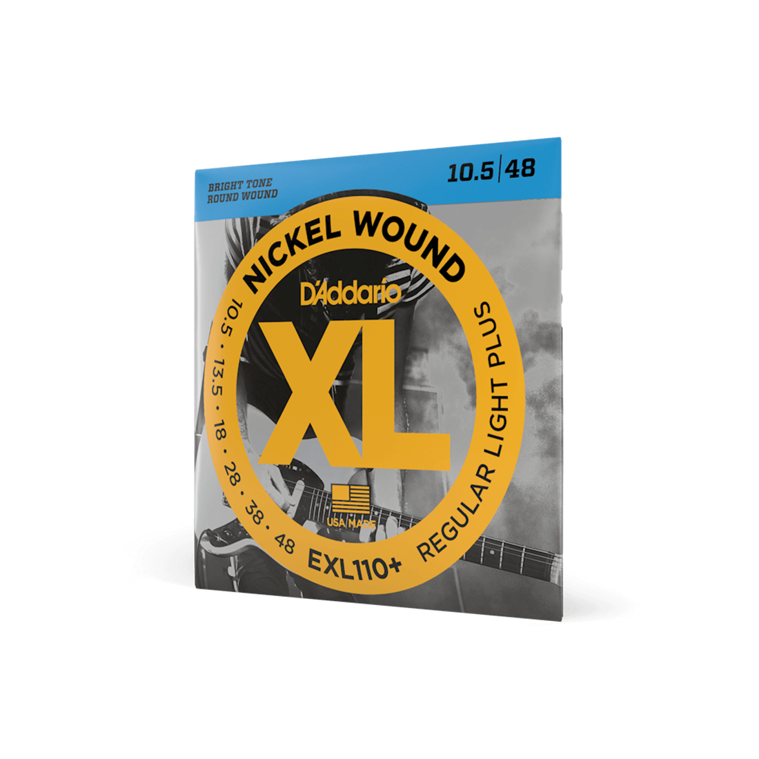 DAddario EXL110+ Nickel Wound Electric Guitar Strings Regular Light Plus 10.5-48