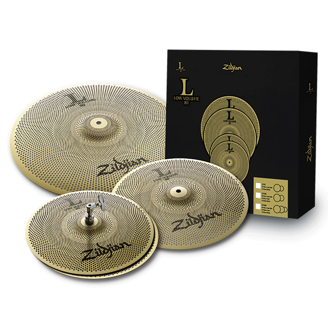 Zildjian  Low Volume  L80  13/14/18 Cymbal Set