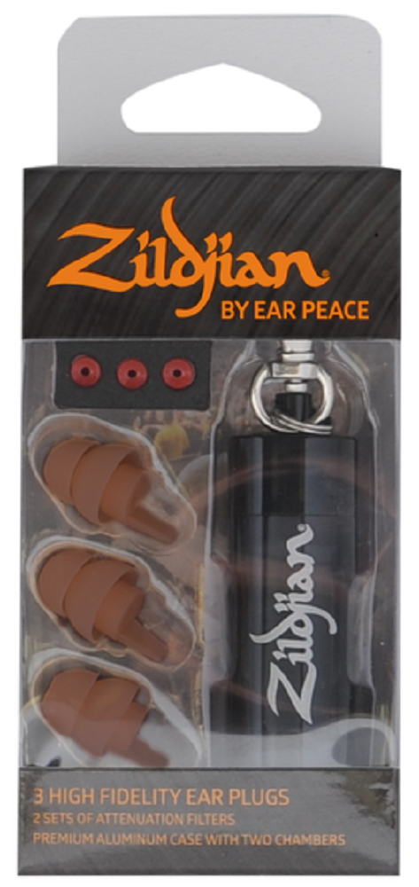 Zildjian by Ear Peace ZAZPLUGST 3 High Fidelity Tan Earplugs with Case